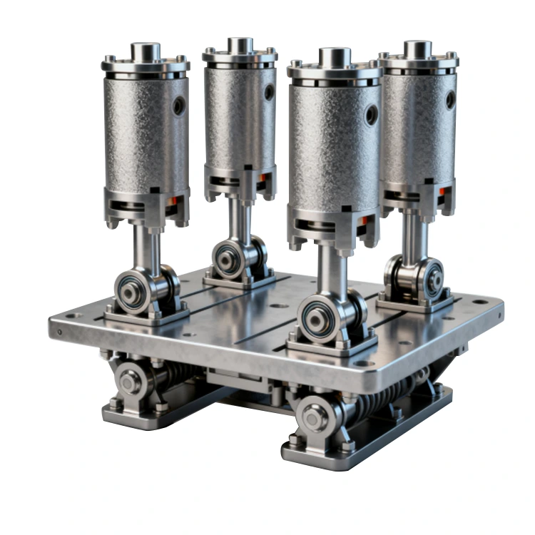 Mecanismo de vibração tipo haste de quatro cilindros